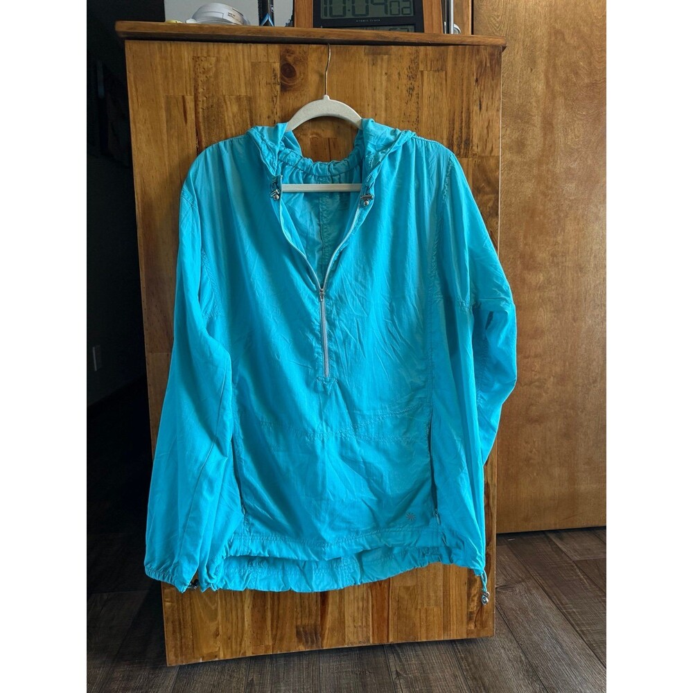 Athleta Lightweight 1/4 Zip Wind Breaker Sz. XL Turquoise